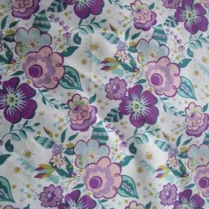 4 yards purple and aqua Liberty Fabrics of London print ... 1920s, 1930s style .